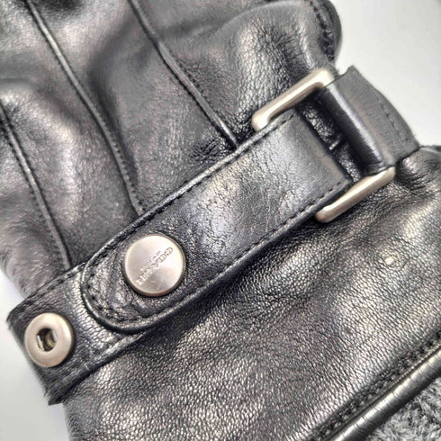 コーチ COACH 3WAY 2 IN 1 GLOVE レザー カシミヤ ニット グローブ 手袋 メンズ  L